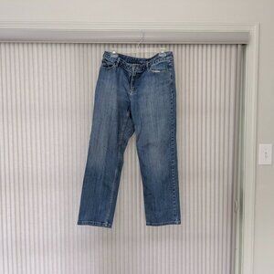 Liz Claiborne Women's Jeans Size 14P Petite Regular Blue Straight Leg